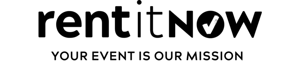 Logo von rent it now – Eventverleih mit Motto YOUR EVENT IS OUR MISSION.